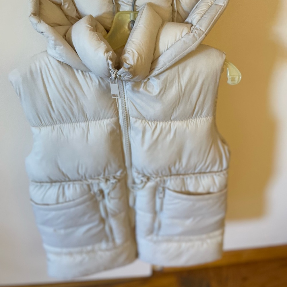 Zara Kids White Puffer Vest